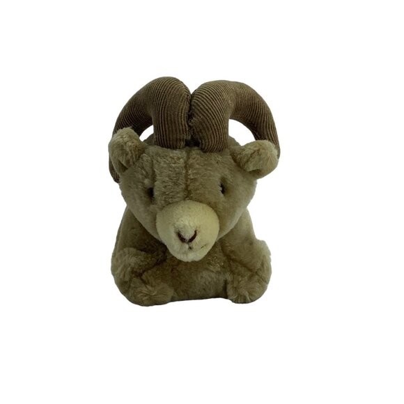 Vtg 1983 Dakin Big Horn Sheep Ram Plush Stuffed Animal Toy 7 Inch Brown - Picture 3 of 8
